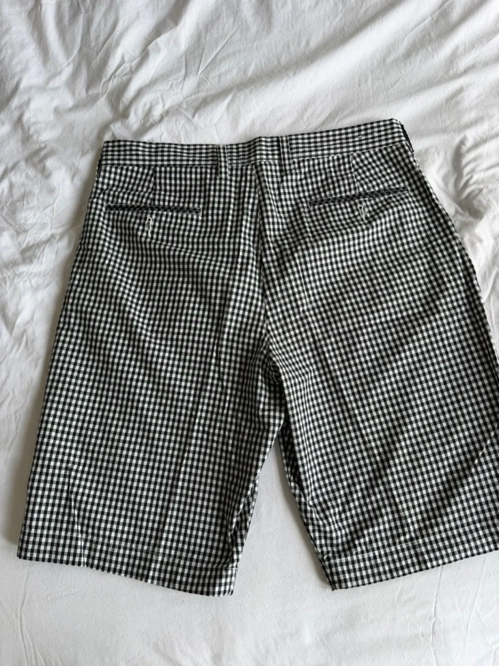 Black/white checkered J. Crew Rivington shorts